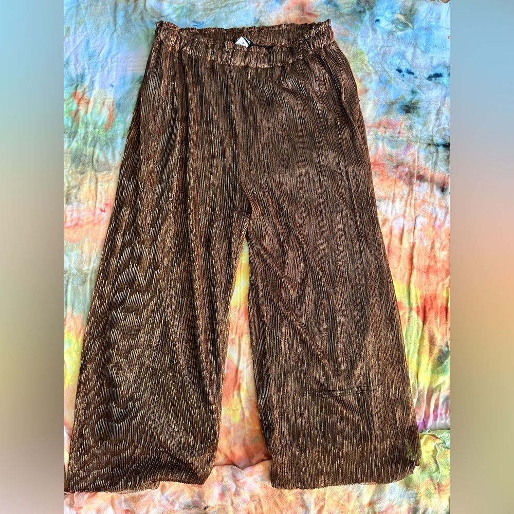Shimmery Wide clad length pant